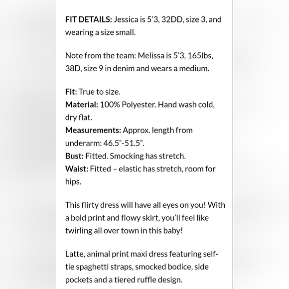 Inner Poise Smocked Maxi Dress – Latte Small - Picture 4 of 4